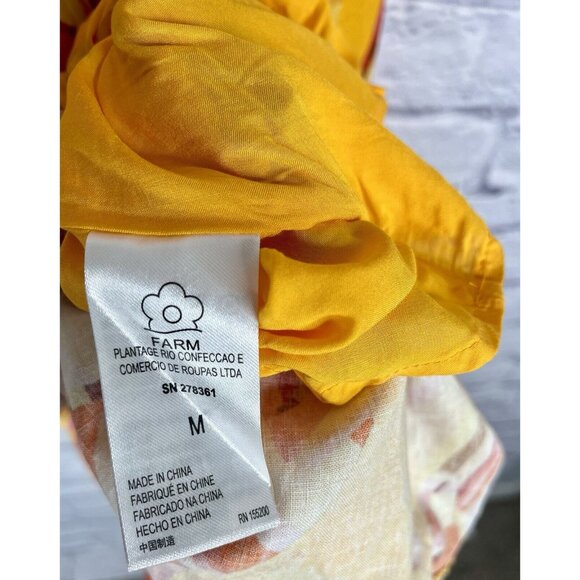 FARM RIO ANTHROPOLOGIE Women's Orange Printed Rope Scoop Neck Dress NWT Medium - Picture 5 of 8